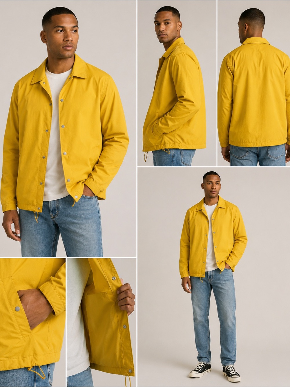 rag & bone Men's Yellow ☔️ Rain Jacket